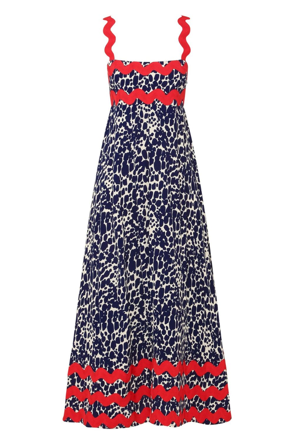 Hazel Blues® | Printed Square Neck Wide Strap Maxi Dress