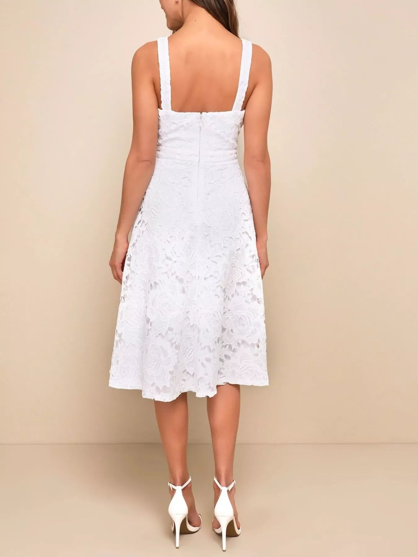 Hazel Blues® | Lace A-Line Midi Dress