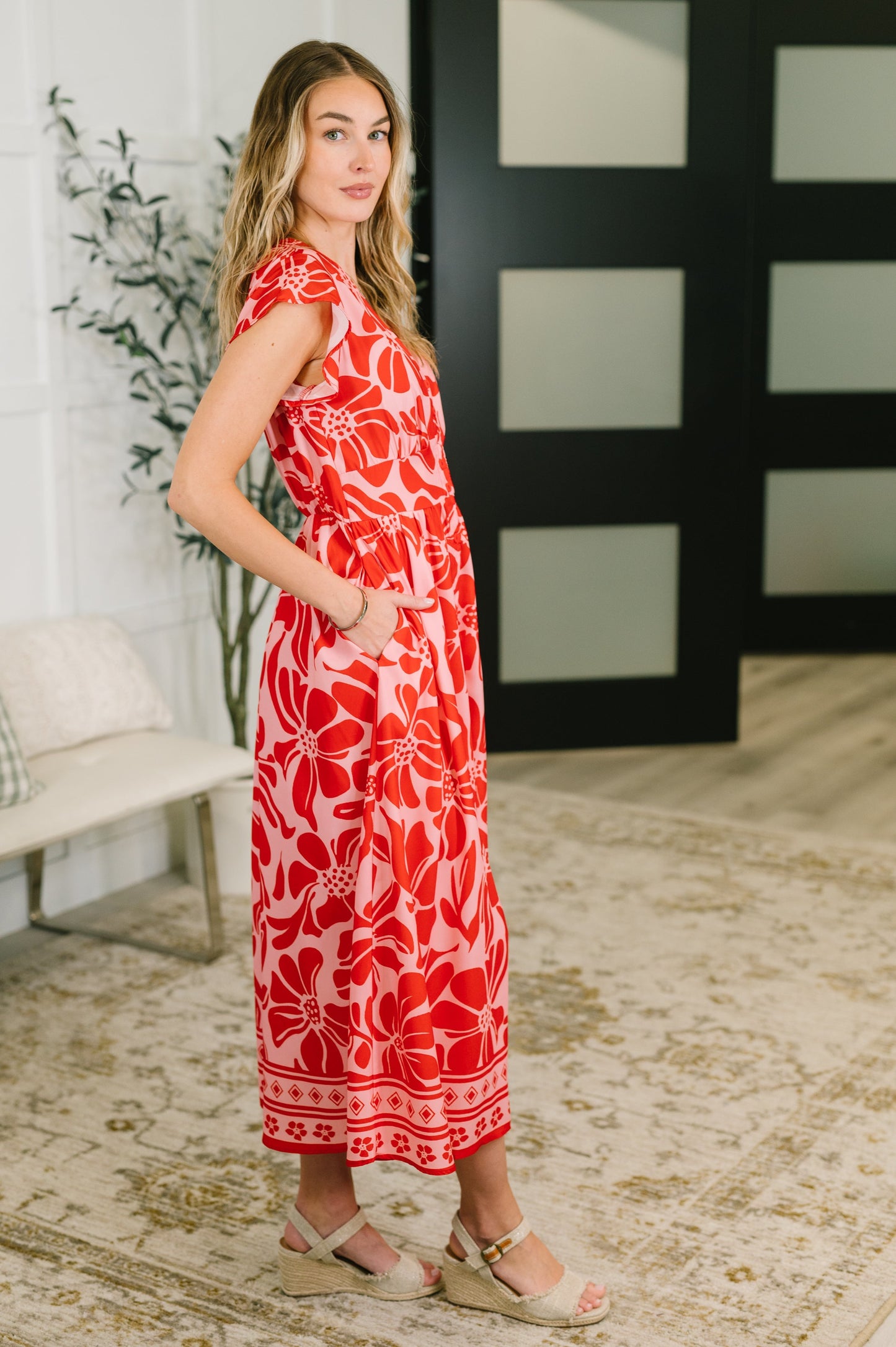 Hazel Blues® | Just Yesterday Front Button Down Dress