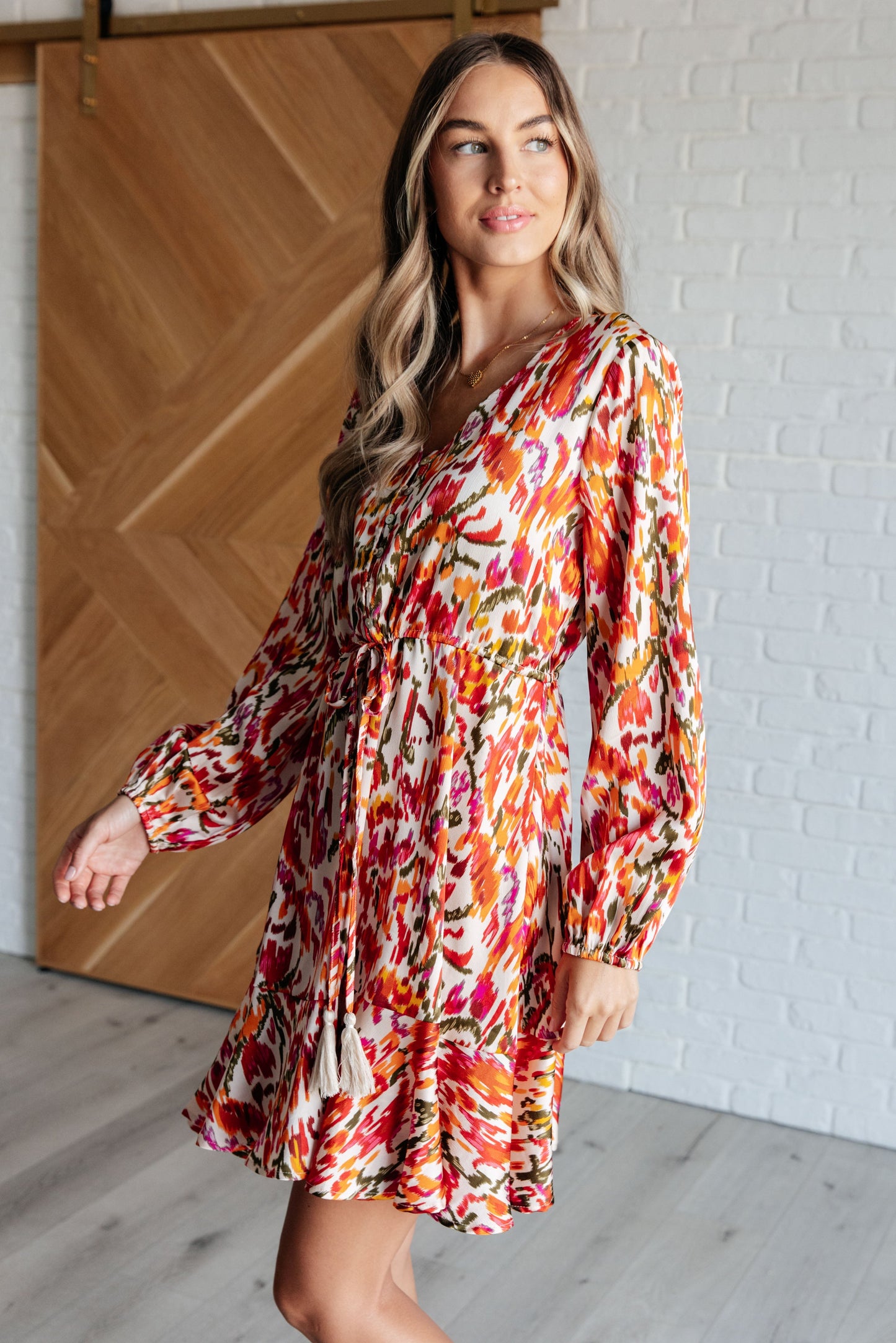 Hazel Blues® | Once Upon a Dream V-Neck Balloon Sleeve Dress