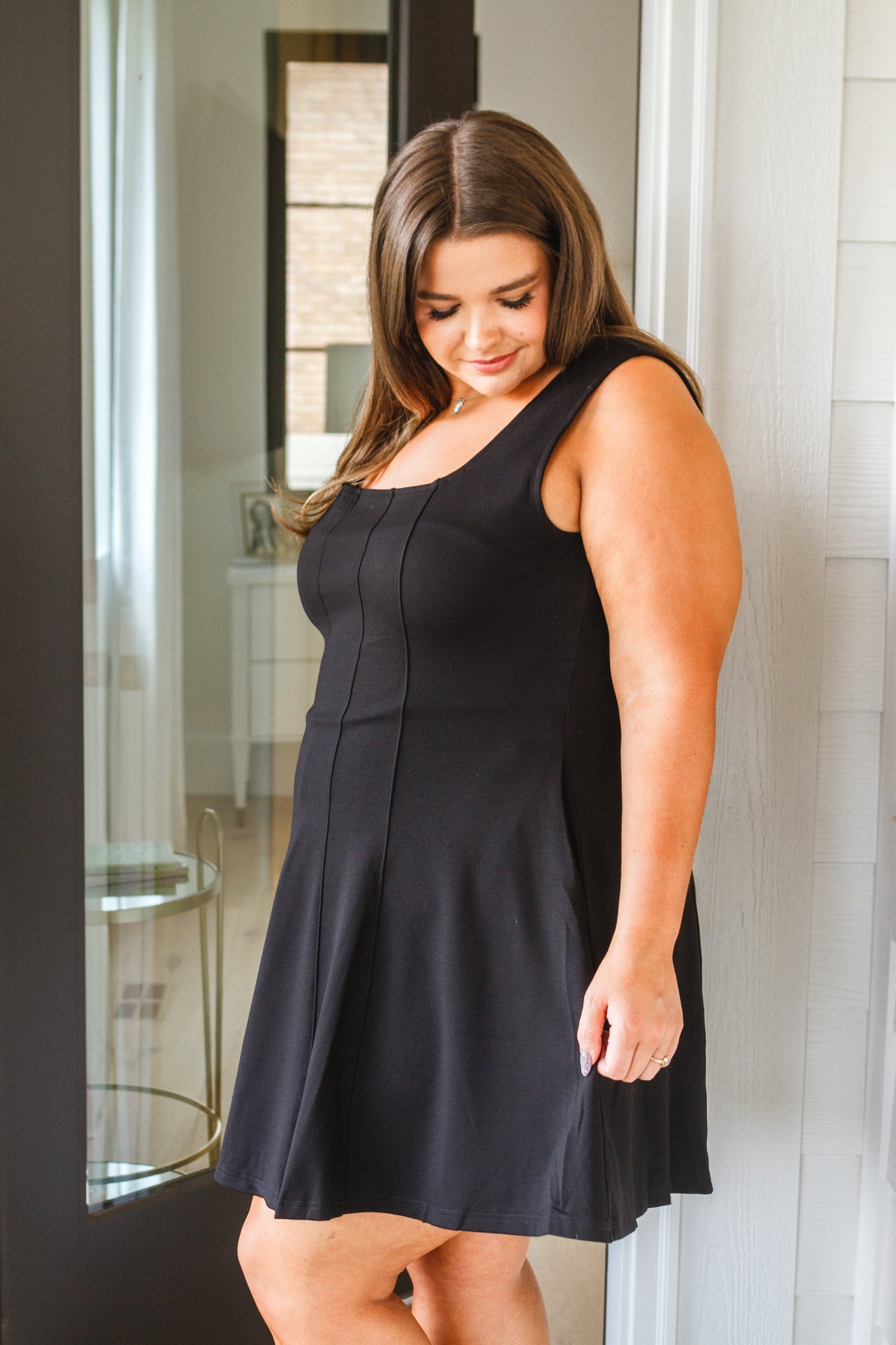 Hazel Blues® | Polo Match Square Neck Dress