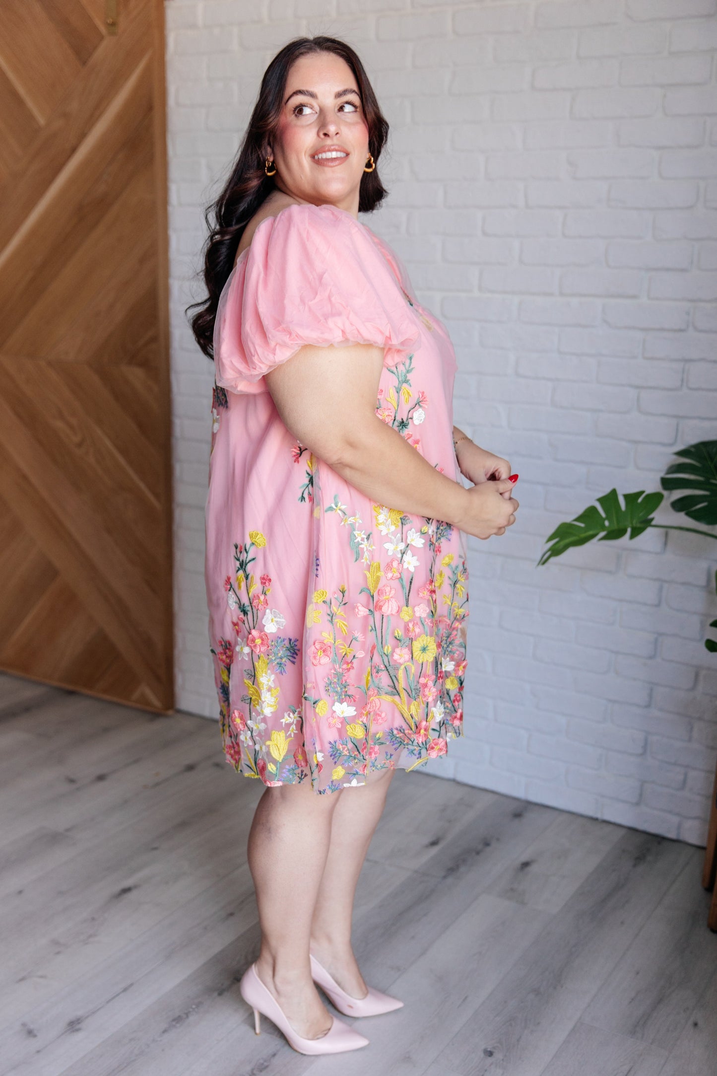 Hazel Blues® | She's Blooming Balloon Sleeve Dress