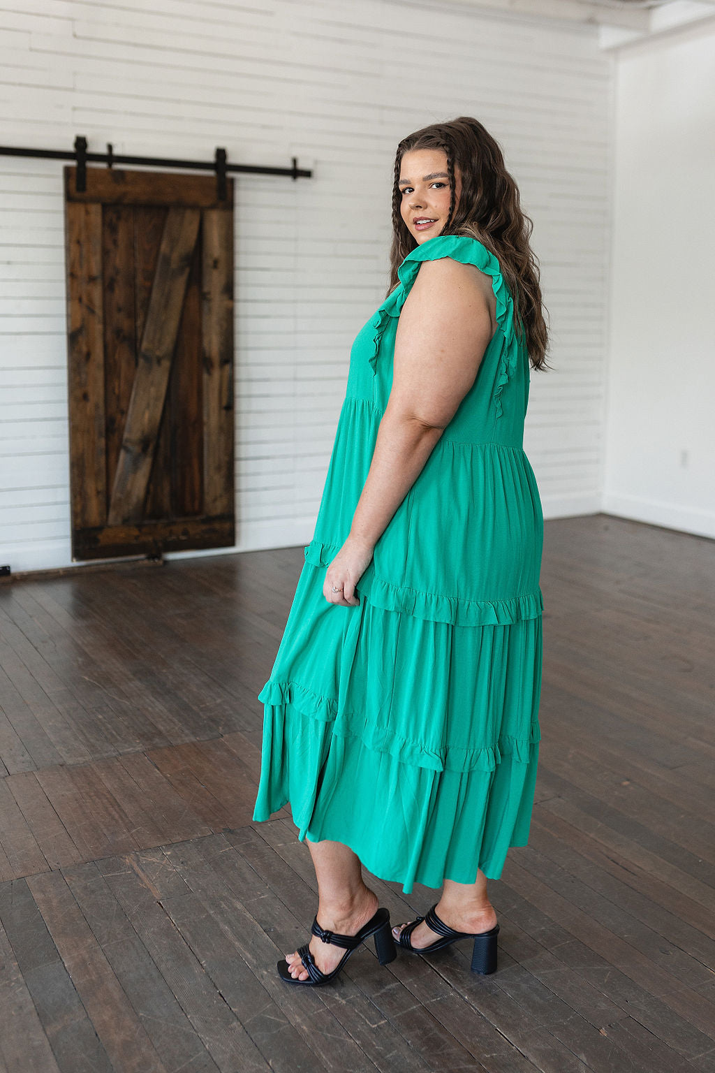 Hazel Blues® | Tiers in Heaven Tiered Midi Dress