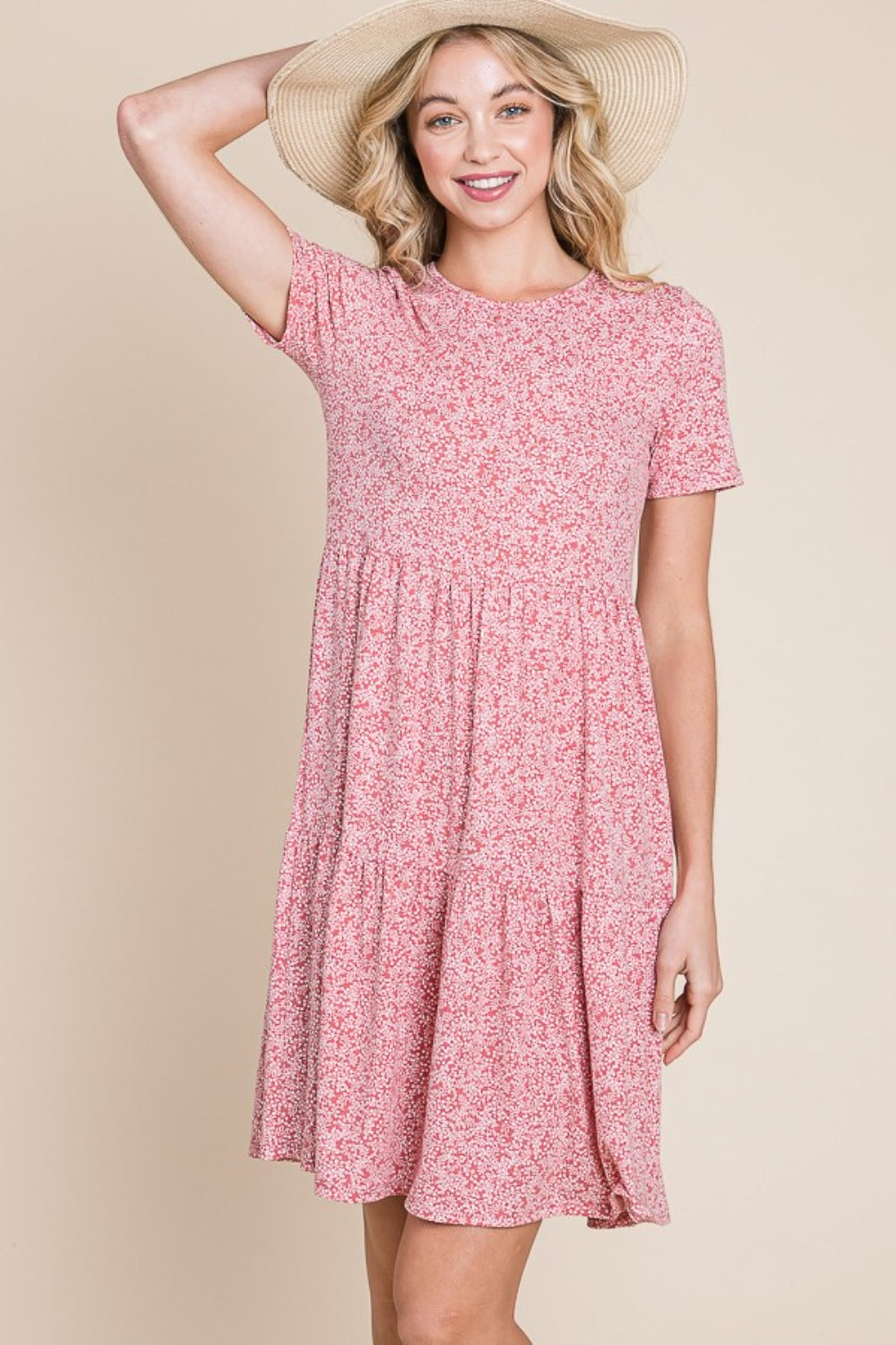 Hazel Blues® | BOMBOM Printed Short Sleeve Mini Dress