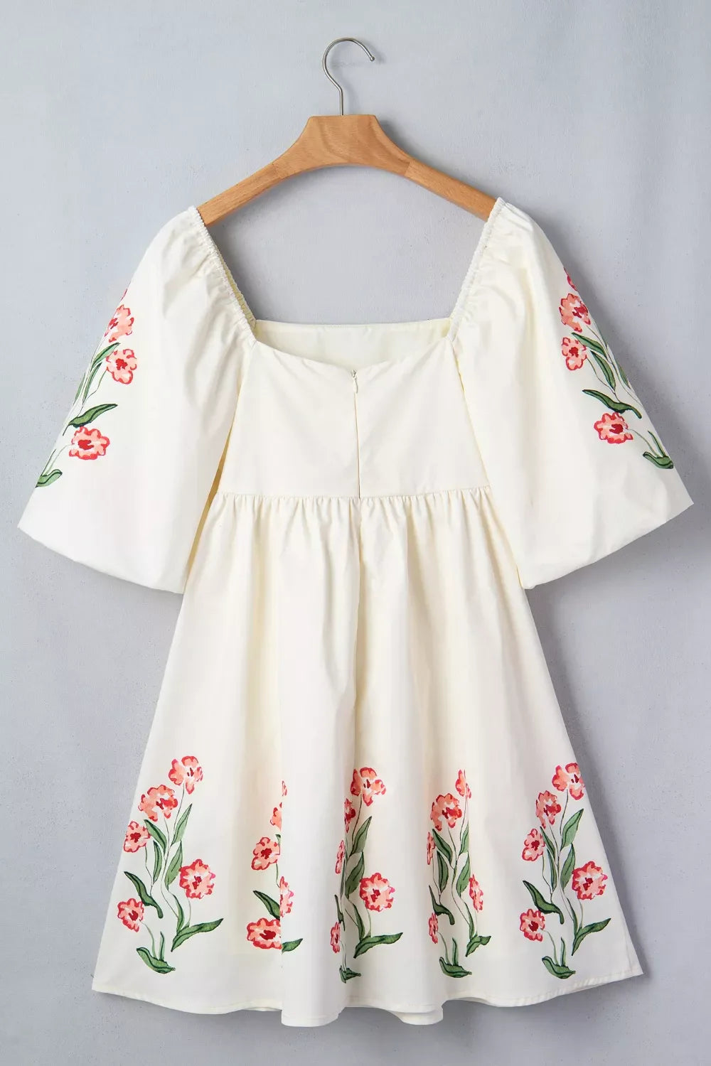 Hazel Blues® | Floral Puff Sleeve Babydoll Dress