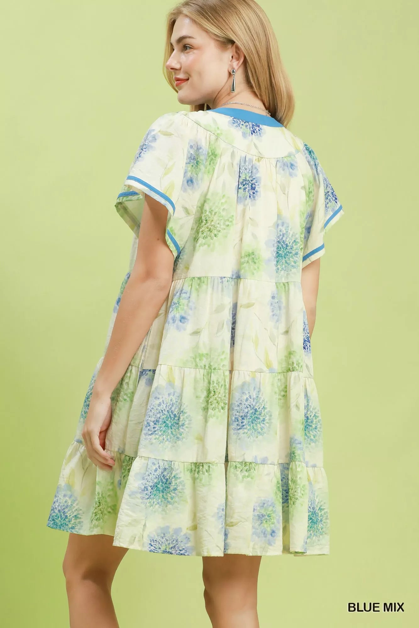 Hazel Blues® |  Sunday Bloom Dress | Floral Tiered Dress