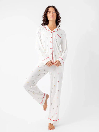 Cozy Earth Stretch Knit Long Sleeve Bamboo PJ Top