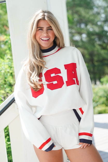 USA Mockneck Sweatshirt