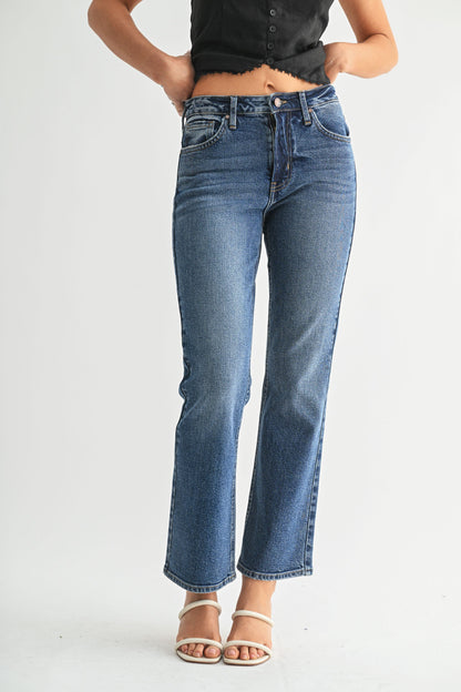 Just Black Slim Cropped Bootcut Jean