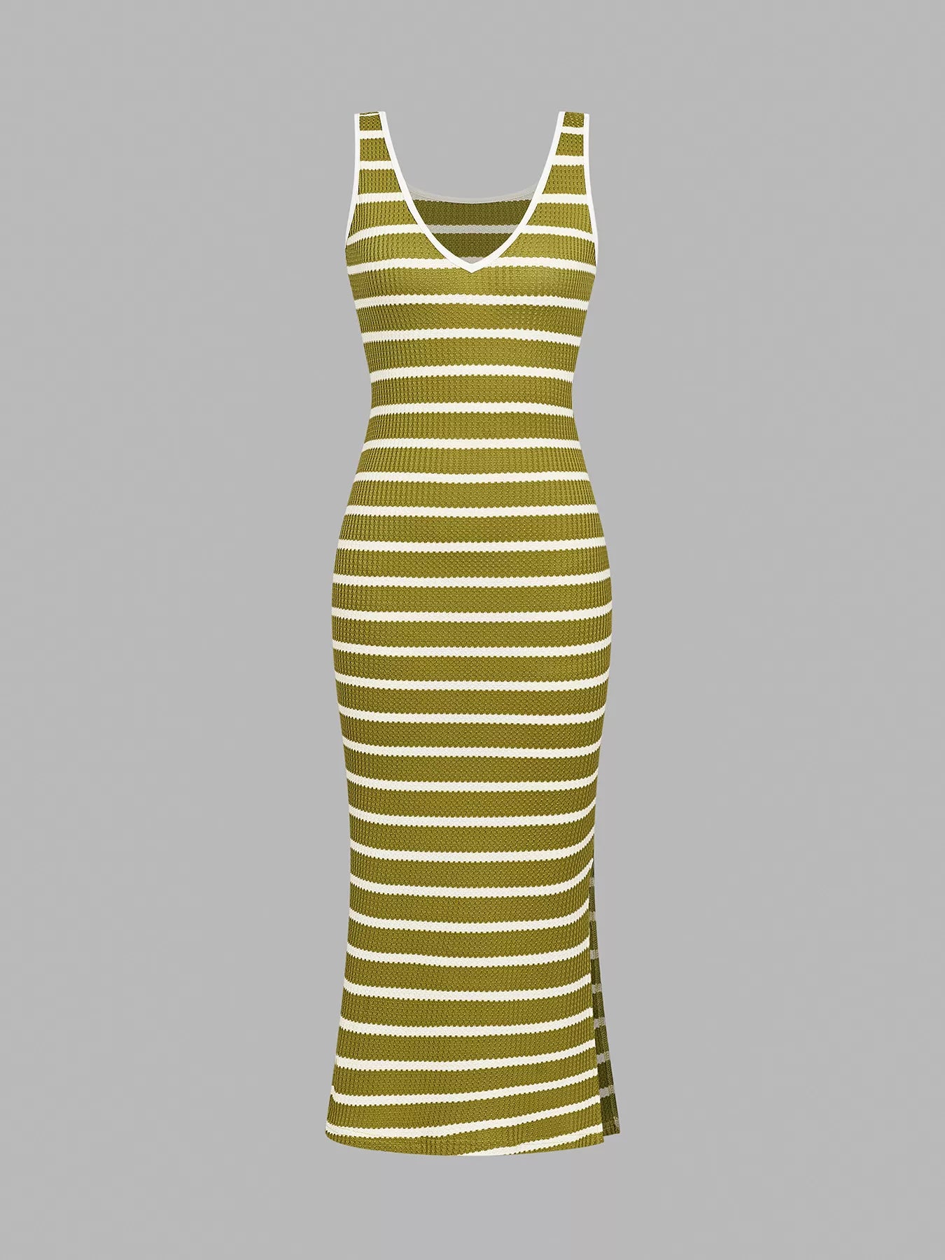 Hazel Blues® |  Striped Bodycon Knit Midi Dress