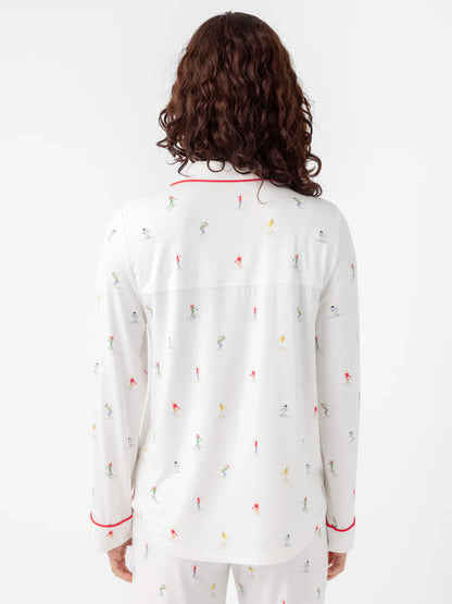 Cozy Earth Stretch Knit Long Sleeve Bamboo PJ Top