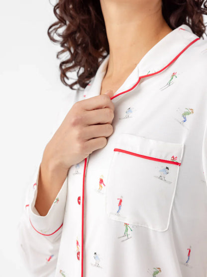 Cozy Earth Stretch Knit Long Sleeve Bamboo PJ Top