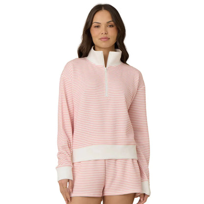 Striped Cloud Fleece Quarter Zip
