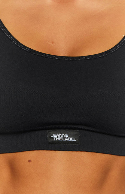 Jeanne The Label Black Ballet Crop Top