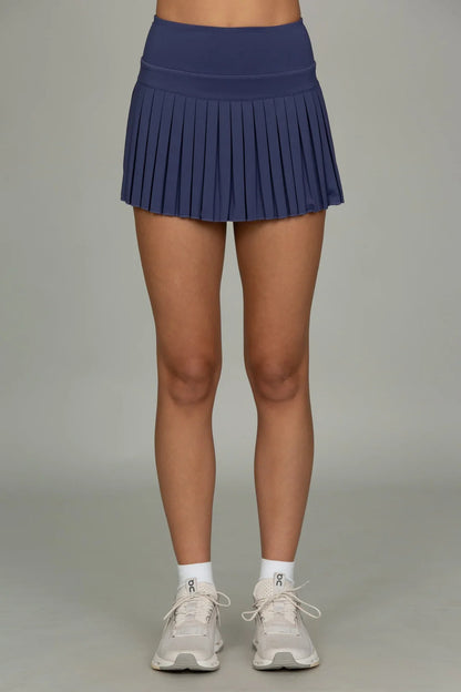 Gold Hinge Pleated Tennis Skirt