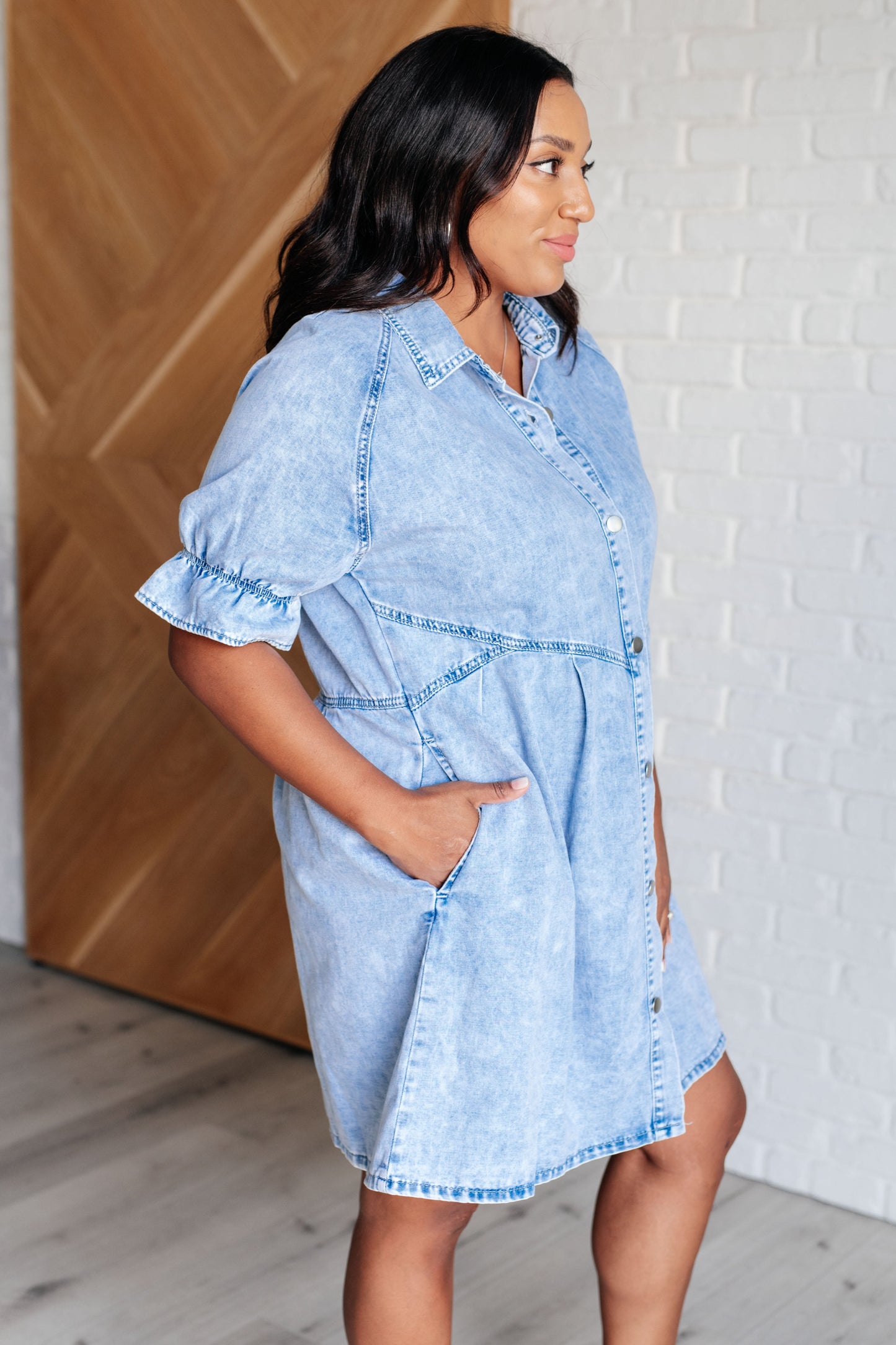 Hazel Blues® |  Westward Movement Denim Shirtdress
