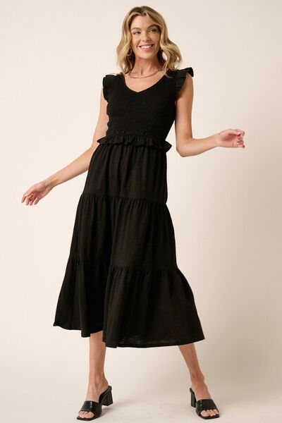 Hazel Blues® |  Mittoshop Smocked Ruffled Tiered Midi Dress