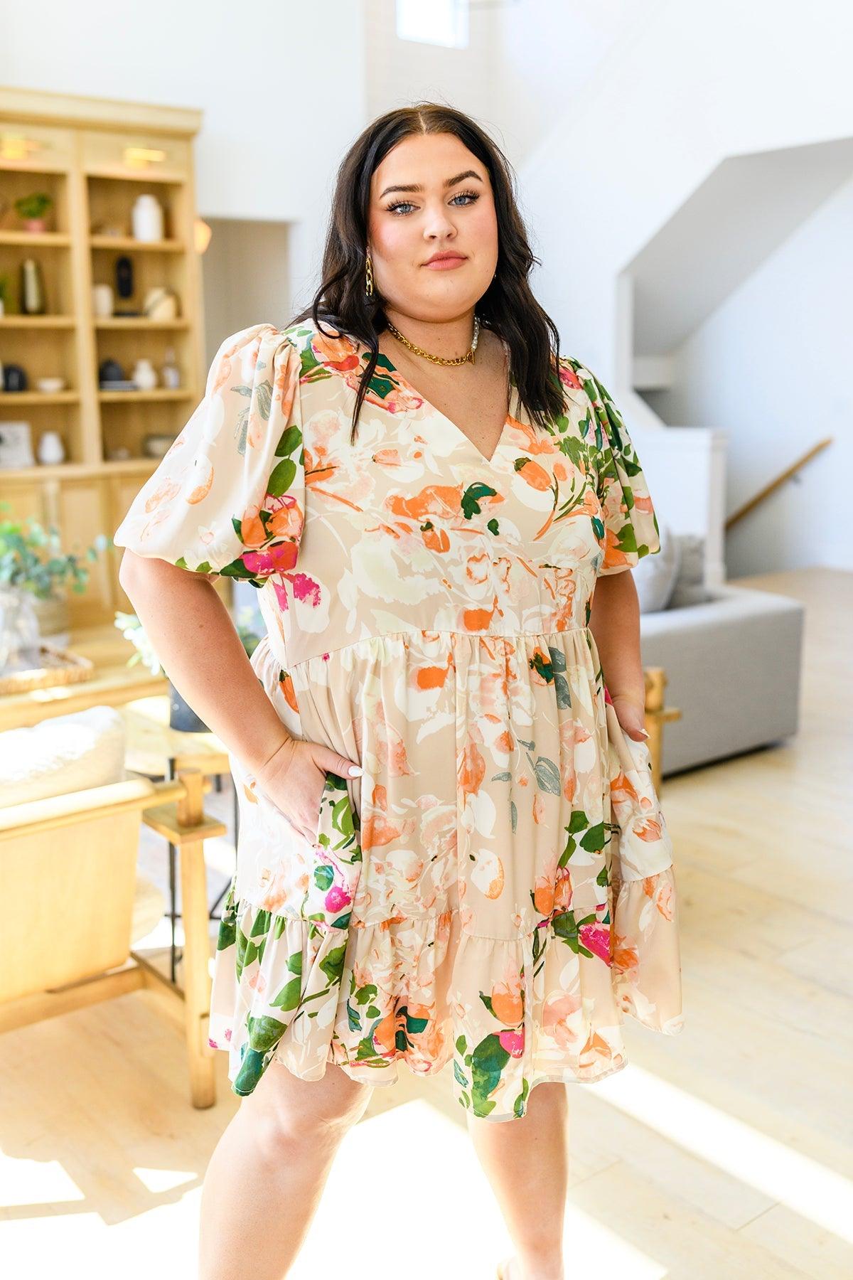 Hazel Blues® |  Delightful Surprise Floral Dress