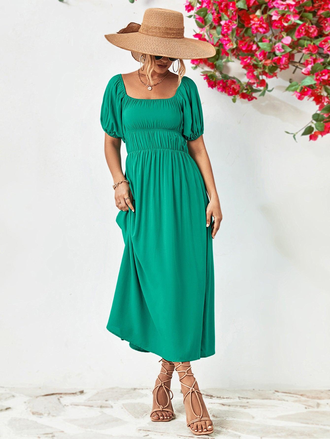 Hazel Blues® |  Off-Shoulder Balloon Sleeve Midi Dress