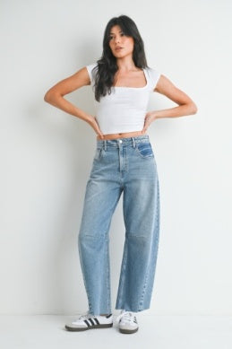 Just Black Barrel Jeans