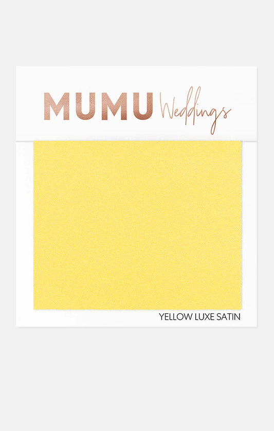Bridesmaid Fabric Swatch ~ Yellow Luxe Satin